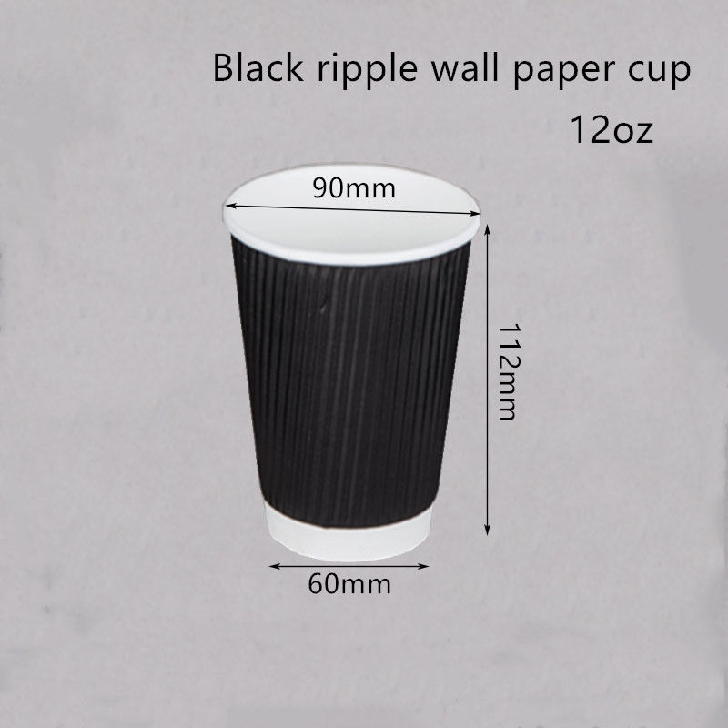 Corrugated 250gsm 300gsm Kraft Paper Coffee Drinking Cup Disposable