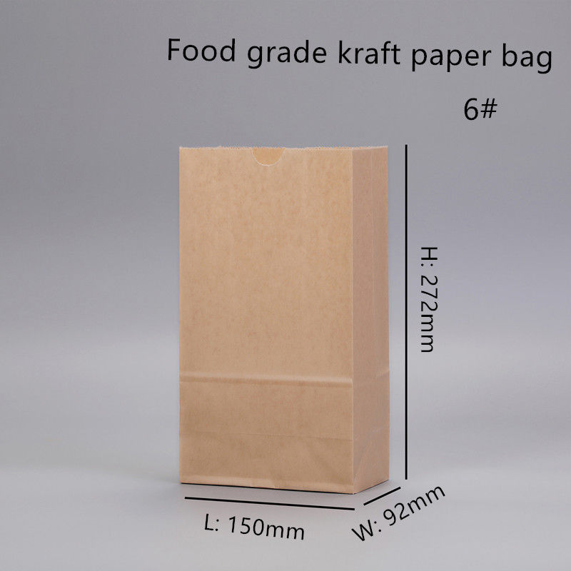 ISO9001 Biodegradable Brown Bakery Paper Bag