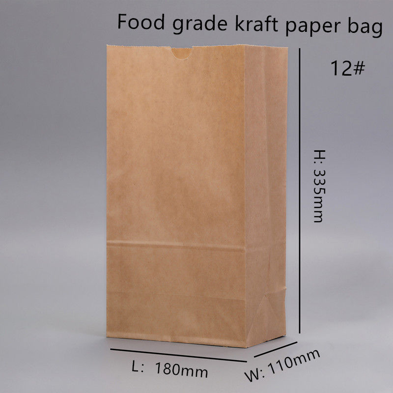 ISO9001 Biodegradable Brown Bakery Paper Bag