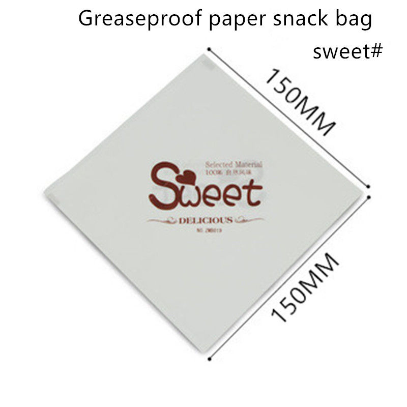 Square PE Coated 55gsm Wrapping Paper Bag For Burger