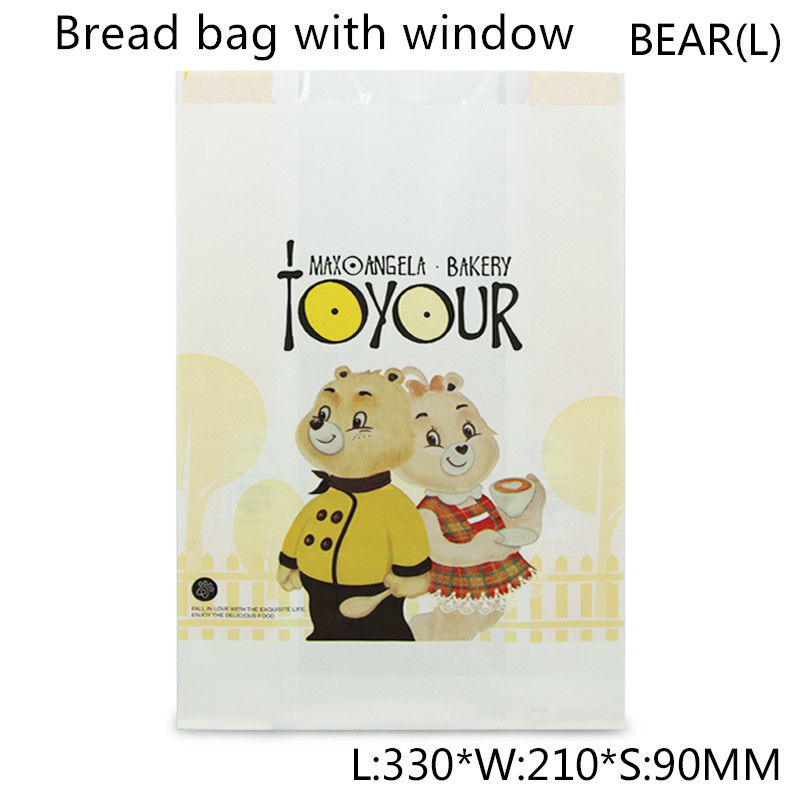 Greaseproof 55gsm Single Kraft Paper Carry Bags For Sandwich