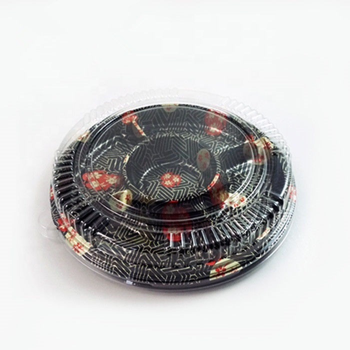 Disposable Paper Tray Biodegradable Containers Pulp Lid Food Packaging Sushi Tray