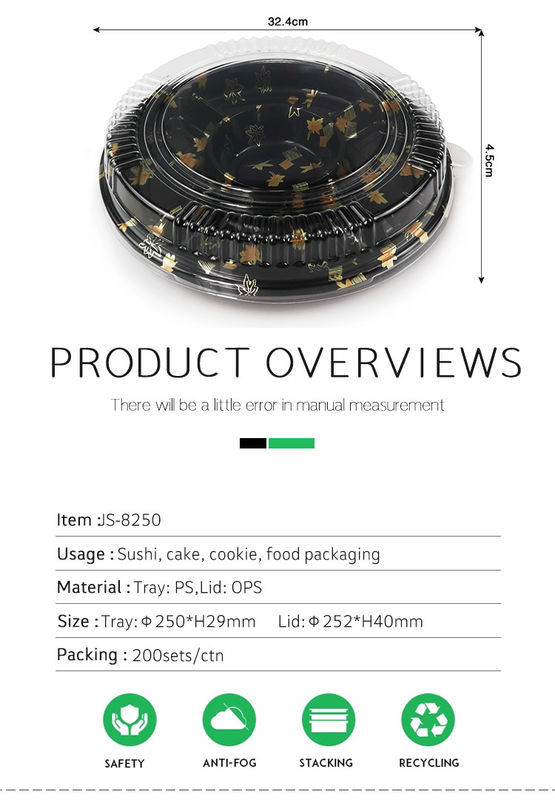 Disposable Paper Tray Biodegradable Containers Pulp Lid Food Packaging Sushi Tray