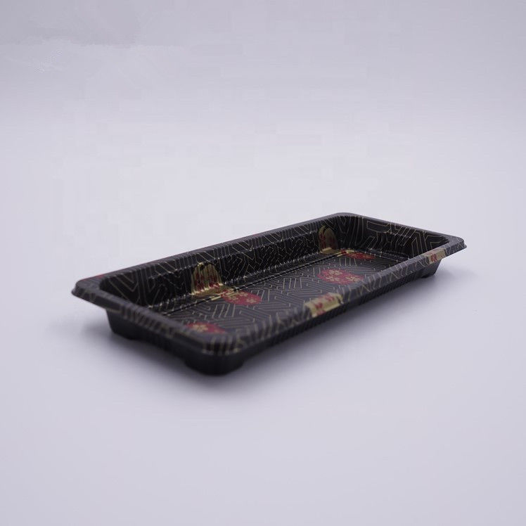 Printed PS Plastic Sushi Tray Recyclable Dustproof