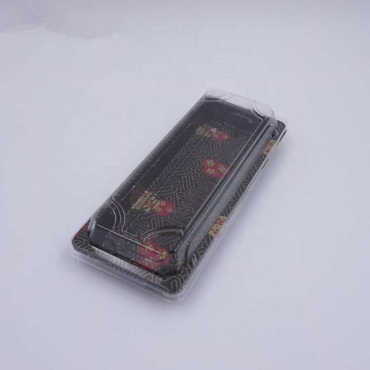 Printed PS Plastic Sushi Tray Recyclable Dustproof