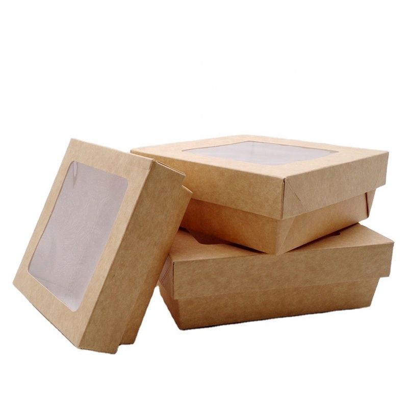 Custom Disposable Food Grade Cardboard Corrugated Paper Box Hamburger Packaging
