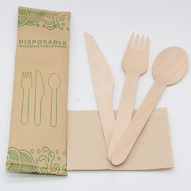 BSCI Wooden Disposable Biodegradable Cutlery Sustainable Degradable
