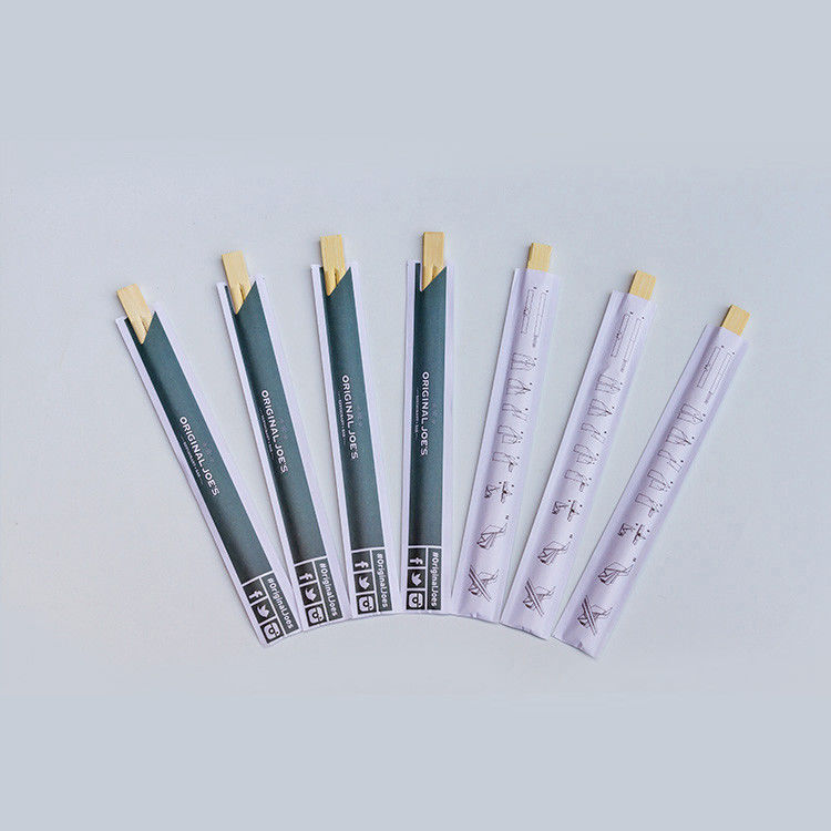 Disposable Chinese Japanese Bamboo Chopsticks With Paper Wrapped