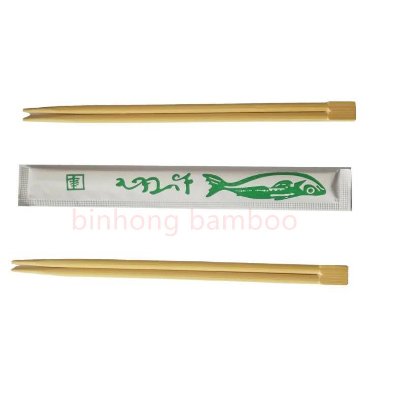 4.5mm Thick Sleeve Paper Wrapped Twins Bamboo Chopsticks