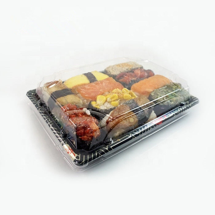 ODM Anti Slip PS Plastic Disposable Sushi Takeaway Tray