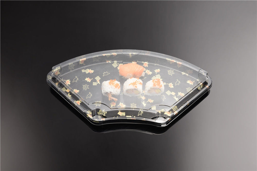 Disposable Food Grade PS Sushi Burrito Box With Clear Lid