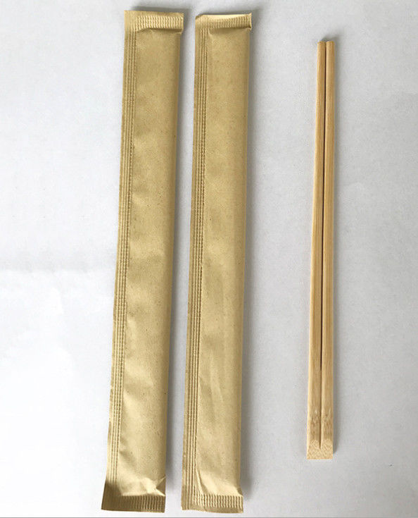 Disposable Bamboo Eco Friendly Chopsticks With Kraft Paper Packing