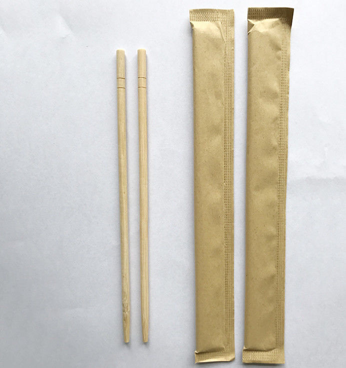 Disposable Bamboo Eco Friendly Chopsticks With Kraft Paper Packing