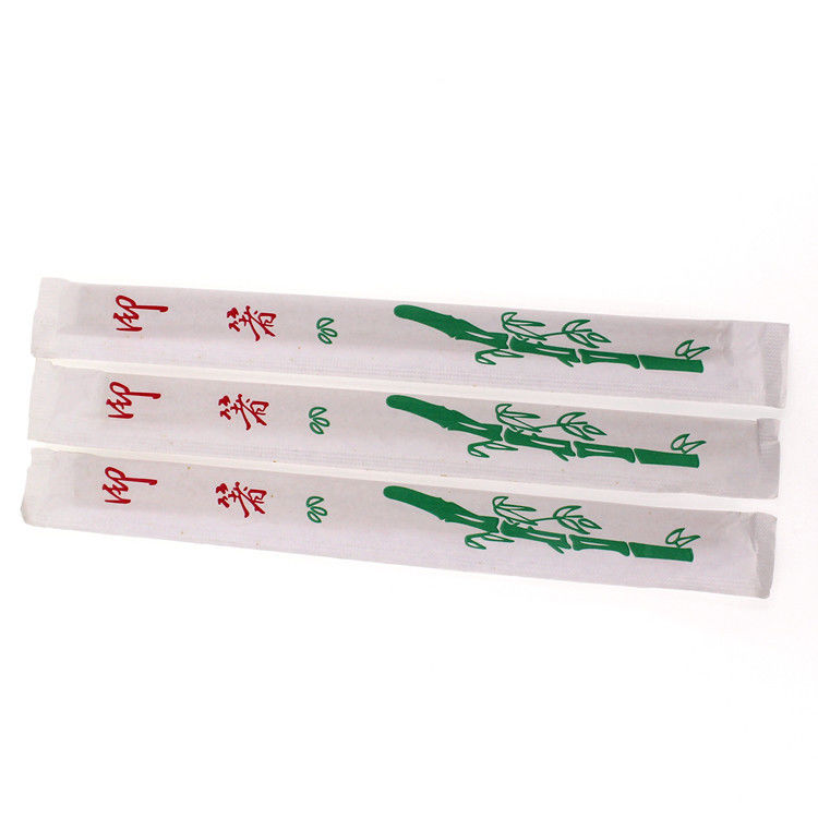 Square Natural Mao Bamboo disposable Chopsticks With Plastic Sleeve