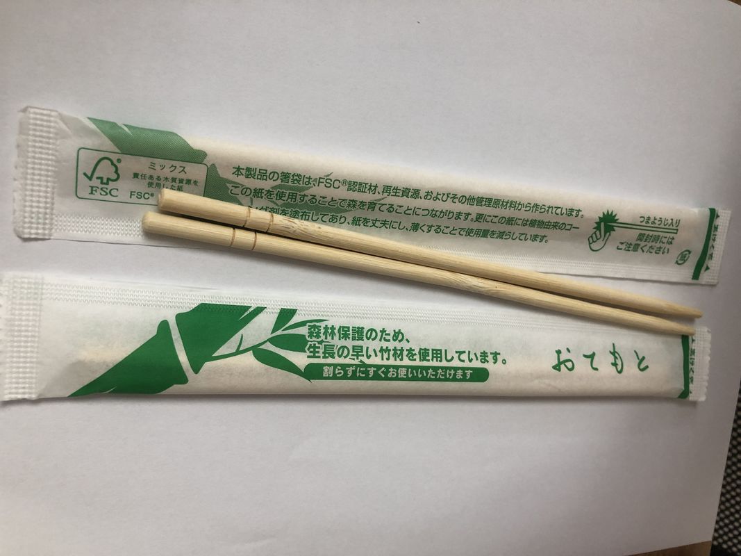 Disposable Combo Cutlery Paper Sleeve Disposable Chopsticks Custom Logo