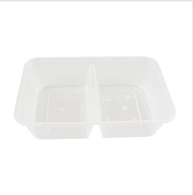 500ml 2 Compartment Takeaway Disposable Food Container With Lid