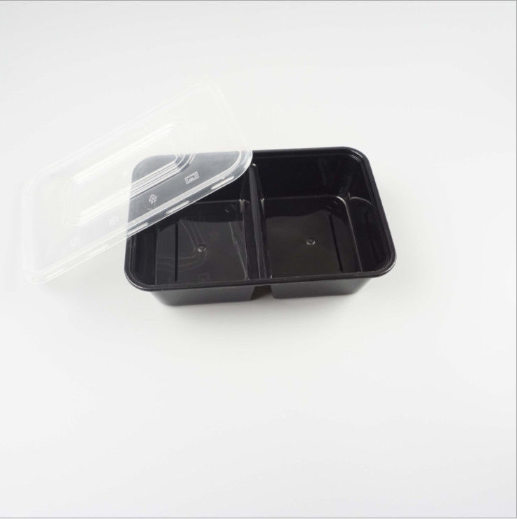 500ml 2 Compartment Takeaway Disposable Food Container With Lid