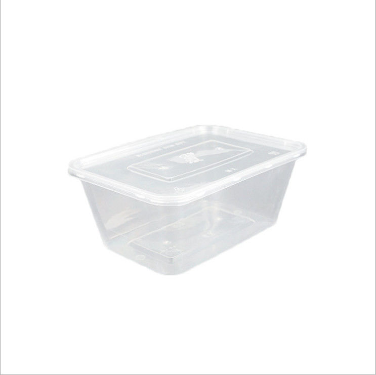 Disposable PP Plastic Take Away Box Microwavable With Lid