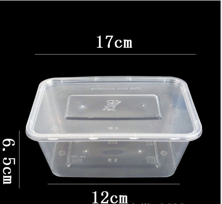 Disposable PP Plastic Take Away Box Microwavable With Lid