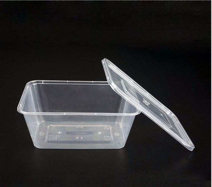 Disposable PP Plastic Take Away Box Microwavable With Lid