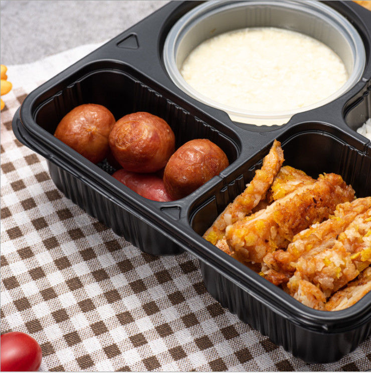 SGS Thickened Plastic Take Away Box Disposable Microwavable