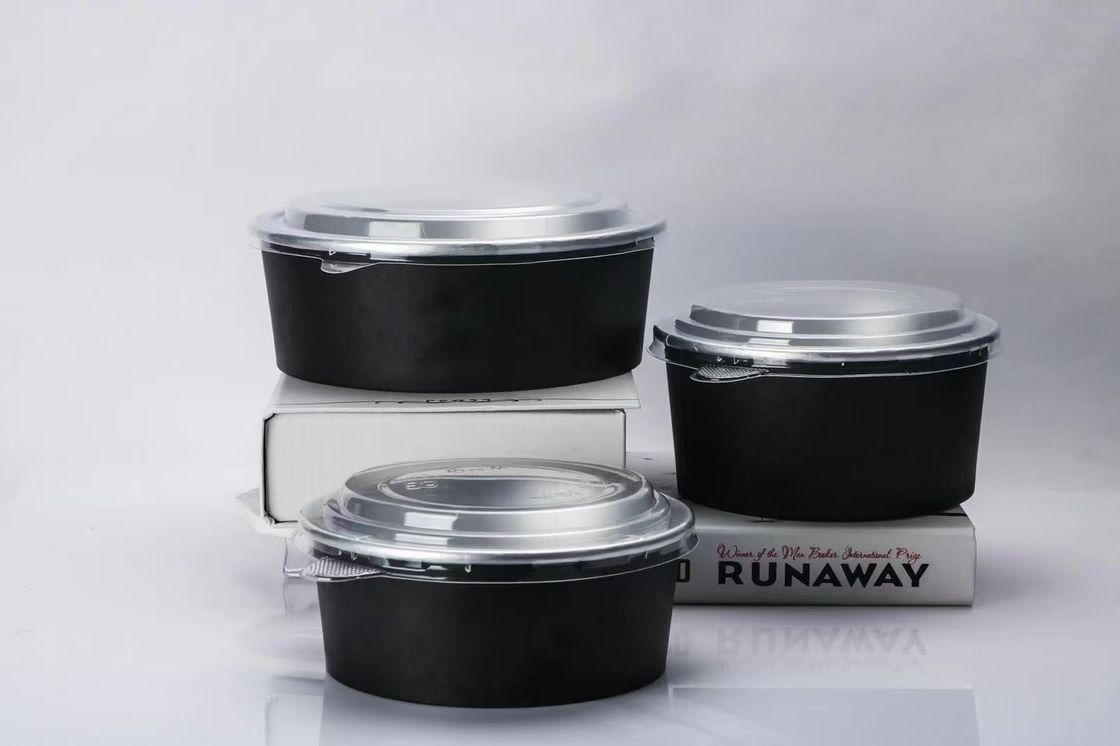 Round Smoothwall Takeaway Fastfood Aluminum Foil Container 1300ml With Lid