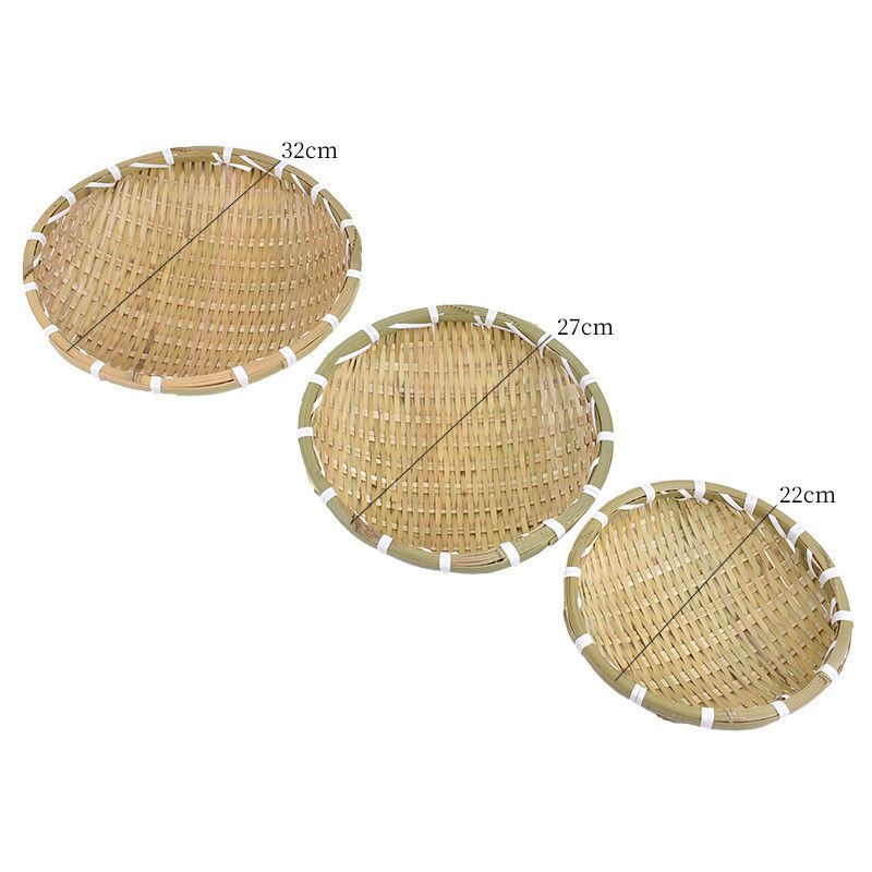 Dining Room Handmade Bamboo Fruit Plate Cake Tray