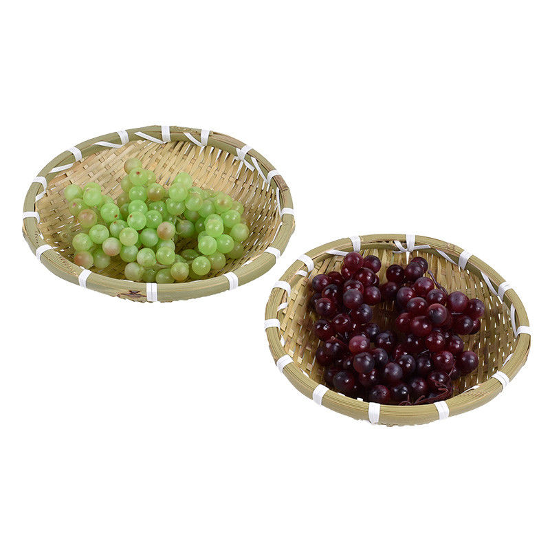 Food Pick Natural Bamboo Basket Weaving Sieves Eco Friendly