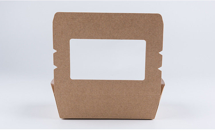 Disposable Waterproof Take Away Lunch Box Fast Food Box With Window
