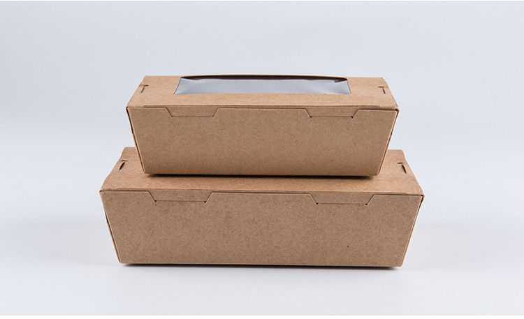 Disposable Waterproof Take Away Lunch Box Fast Food Box With Window