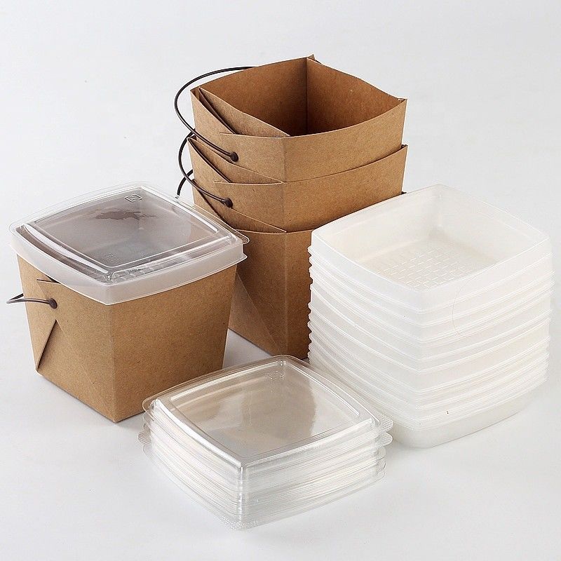 Customized Disposable Takeaway Packaging Boxes Cup Shaped Noodle Packaging Boxes