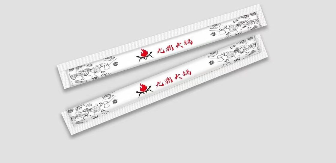 Half Paper Cover Twins Sushi Disposable Bamboo Chopsticks With Customized Logo