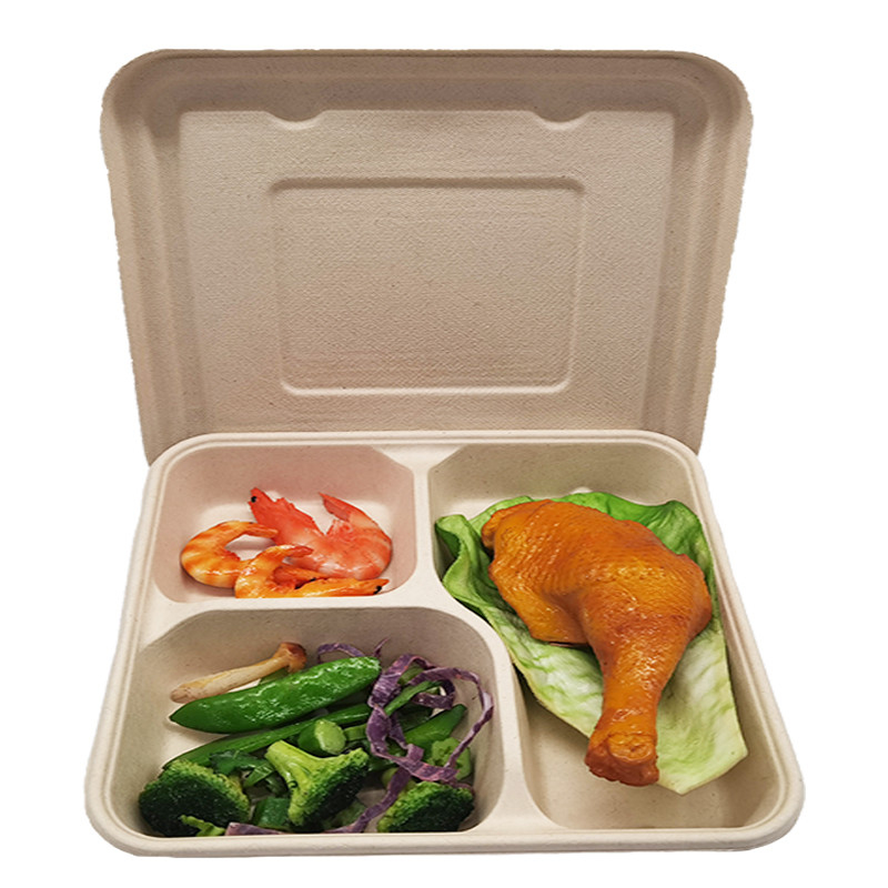 1 2 3 Compartments Disposable Burger Takeaway Containers