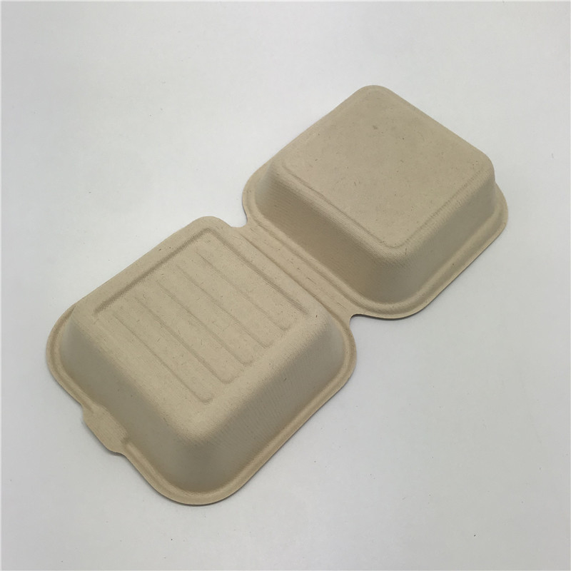 Wheat Straw Takeaway Food Container Burger Box Biodegradable Disposable