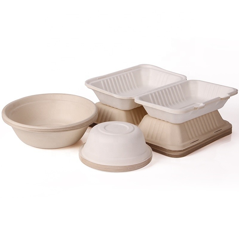 Sugarcane Bagasse Food Packaging Lunch Boxes Biodegradable Eco Friendly
