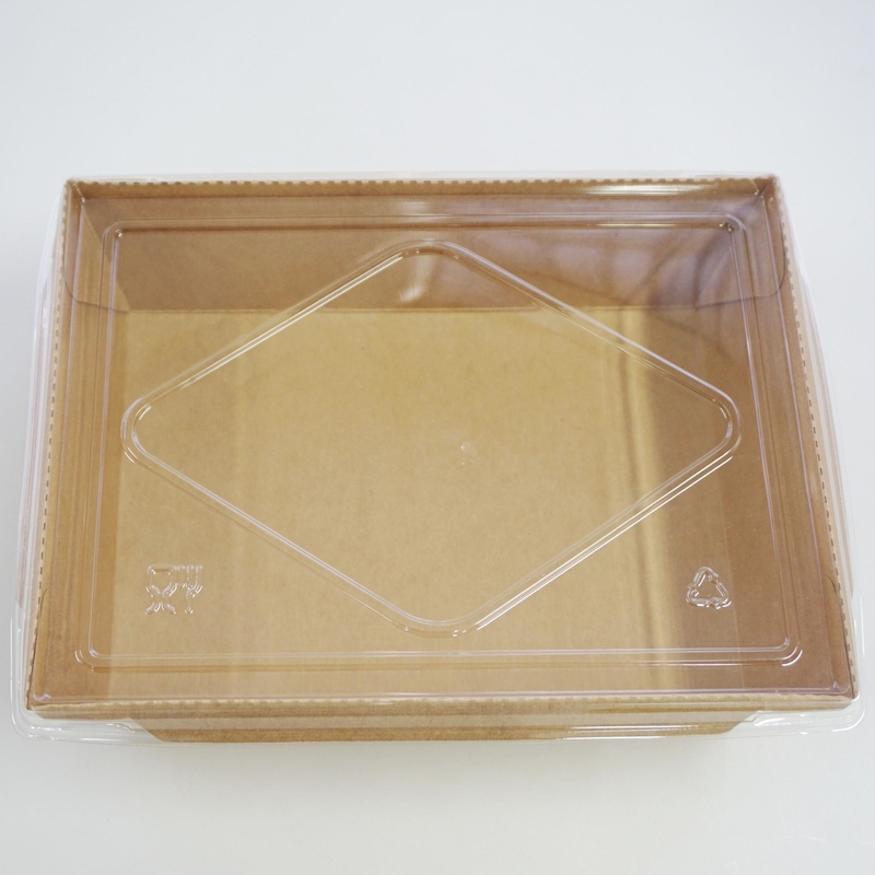 Disposable Biodegradable Food Container Kraft Lunch Box Rectangular 500ml - 2100ml