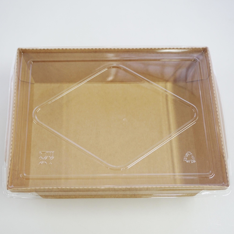 Rectangular Salad Kraft Lunch Box Disposable Biodegradable 500ml - 2100ml