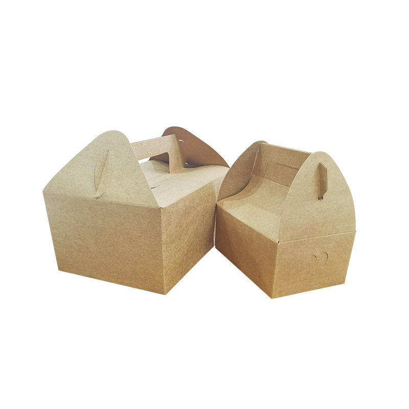 Disposable Salad Paper Food Containers Biodegradable With Handle