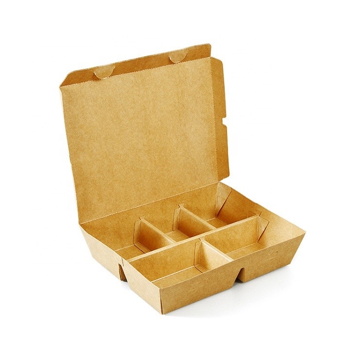 Custom Printed Greaseproof Kraft Paper Takeaway Box