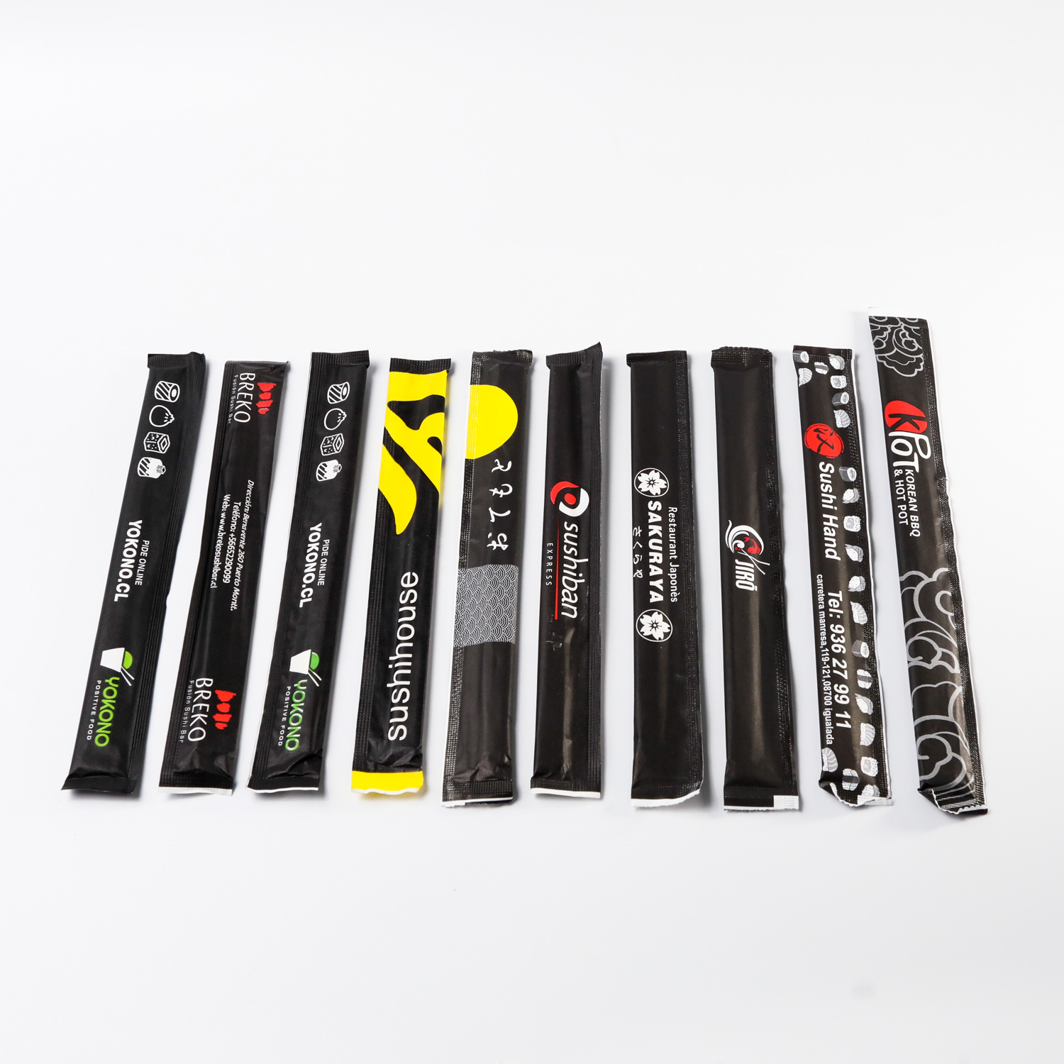 Disposable Bamboo Chopsticks Made in Hunan factory halp paper wrap ...