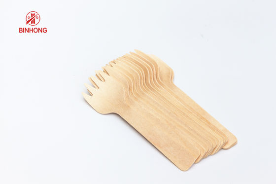 160mm Biodegradable Disposable Birch Wood Cutlery Fork