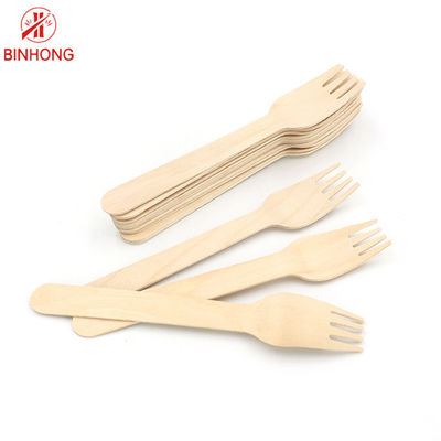 Natural Eco Friendly Wooden Disposable Biodegradable Cutlery Wood Knife Fork Set