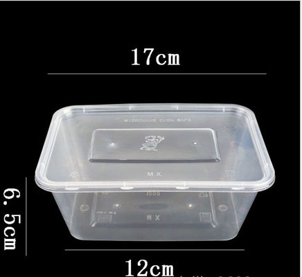 Disposable PP Plastic Take Away Box Microwavable With Lid