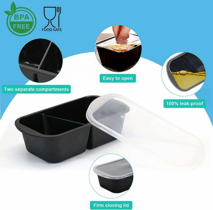 Microwavable Take Out Pp Disposable Plastic Food Containers With Lid