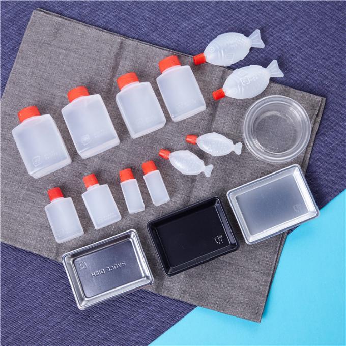 30ml Rectangle Fish Shaped Plastic Sushi Soy Sauce Container